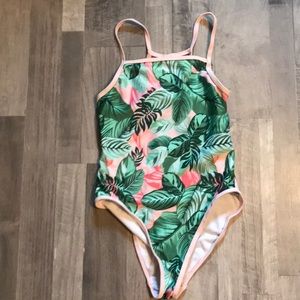 Jantzen girls floral one-piece swimsuit.